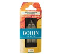 Bohin Fabrics Between Needle ASST3/9, Metal, Silver, Pack of 20