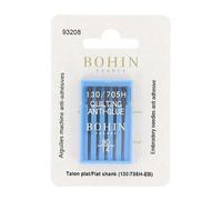 BOHIN France Anti-Glue Quilting Machine Needles - Sewing Machine Needles for Thicker Patchwork and Quilting Projects, NM 90-14 - 5 Needles