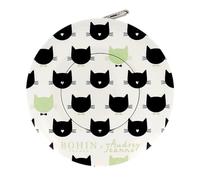 BOHIN France Cat Themed Automatic Tape Measure - Centimetres and Inches Indication, Double-Sided Tape Measure for Sewing and Measuring Projects, Plastic Casing, White, 150cm - 1 Piece