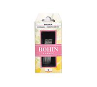 Bohin France Crewel Embroidery Needles Size 9, 15 Pack, Black, Fine Point, Metal