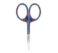 BOHIN France Display Blossom Scissors-Floral Patterns, for Embroidery and Crafting Projects, Steel, Blue, 9cm