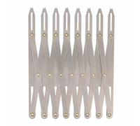 BOHIN France Expandable Sewing Gauge - Harmonica Design, Measuring Ruler up to 8 Buttonhole for Sewing Projects, Aluminium, Grey - 1 Piece