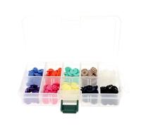 BOHIN France Magic Press Fastener 10 Colours Assortment Set - Finger Snaps for all Fabrics, Plastic, Multicolour, 13mm - 80 Pieces