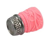 BOHIN France Silicon Thimble with Steel Tip - Embroidery Thimbles for Hand Sewing Projects, Pink, Size S - 1 Piece