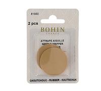 Bohin Rubber Needle Grabbers (2), Beige - for quilting, needlepoint, embroidery, sewing, craft projects