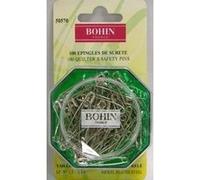 Bohin Safety Pin Straight Nickel Plated Steel Size 1.5 100ct