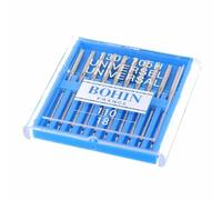 BOHIN Sewing Machine Needles, Size 110/18, 10 Pack, Silver Steel