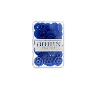 Bohin Snap Fasteners 13 mm Royal Blue Plastic, 8 Piece Pack