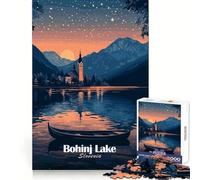 Bohinj Lake Slovenia 1000 Piece Jigsaw Puzzles for Adults Jigsaw Intellect Fun Slow Leisure Exact Edges Great Gift (50X75CM)