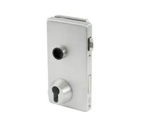 Bohle Alea Glass Door Lock Profile Cylinder, Pz Rosette, Left, Stainless Steel Look