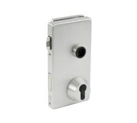 Bohle Alea Glass Door Lock Profile Cylinder, Pz Rosette, Right, Stainless Steel Look