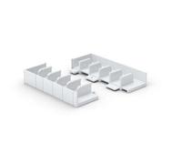 Bohle Floortrack Bottom End Pieces For Track, For 5 Doors, White