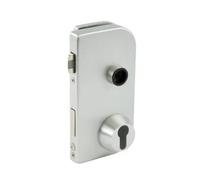 Bohle Olis Glass Door Lock Profile Cylinder, Pz Rosette, Right, Stainless Steel Look