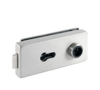 Bohle Studio Private Line Glass Door Lock, Square, Profile Cylinder, Stainless Steel Colour C31