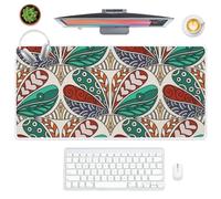 Boho Abstract Floral Desk Mat Gaming Mouse Mats with Non-Slip Rubber Base Smooth Face Mouse Pad Big 90X40 CM Gaming Mousemat Desk Accessories for Boys Girls Office Gifts Deskpad for School Home Office