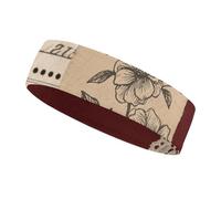 Boho Abstract Floral Sports Sweatband 15" Polyester Hairband Absorbent Quick-Dry Headband for Running, Yoga