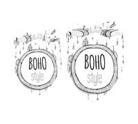 Boho Arrow Dreamcatcher 2 PCS Dog Bandana Girl Boy Bibs Dog Scarf Kerchief | Pet Accessories for Small Medium Large Dogs Puppy Cat Pet