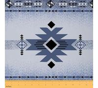 Boho Aztec Exotic Fabric by The Yard,Ethnic Style Geometry Upholstery Fabric,Ombre Sequin Print Decorative Furnishing Fabrics,Dark Blue Crafts & Sewing Supplies DIY Fabrics,1 Yard,36" Lx59 W