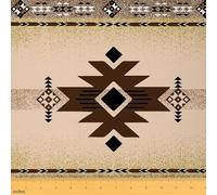 Boho Aztec Fabric by The Yard,Ethnic Style Geometric Upholstery Fabric,Ombre Sequin Print Exotic Decorative Furnishing Fabrics,Dark Khaki Crafts & Sewing Supplies DIY Fabrics,1 Yard,36" Lx59 W