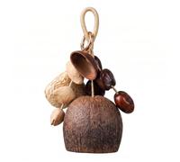Boho Bag Charm, Handmade Natural Nut Seed Shaker, B