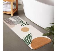 Boho Bathroom Runner Rug Non Slip, Large Long Bathroom Rug Cute Bath Mat for Bedroom Hallway Kitchen, Soft Plush Washable Shower Rug