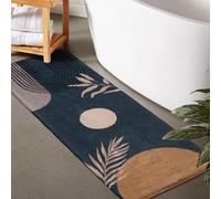 Boho Bathroom Runner, Large Long Bathroom Rug, Cute Bath Mat for Bedroom Hallway Kitchen, Soft Plush Washable Shower Rug