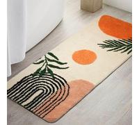 Boho Bathroom Runner Rug Non Slip, Large Long Bathroom Rugs Cute Bath Mat for Bedroom Hallway, Soft Washable Absorbent Shower Rug