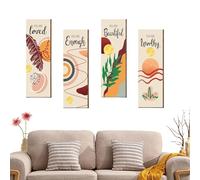 Boho Bathroom Wall Decor Rustic Wall Decor for Bathroom Farmhouse Relax Breathe Abstract Art for Bathroom Bedroom Living Room