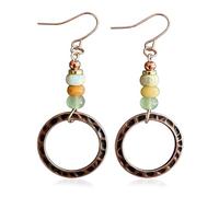 Boho Beaded Earrings for Women Native African Bohemian Rustic Dangle Earrings Statement Jewelry Daily Party Outfits Accessories, L, Stone, No Gemstone