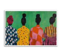 Boho Black Women Wall Art African American Wall Decor 24X16 inch Unframed