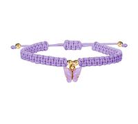 Boho Braided Rope Beach String Anklets Friendship Foot Jewelry Butterfly Ankle Bracelets Butterfly Pendant Woven Bracelet Valentines Day Costume Jewelry (Purple, One Size)