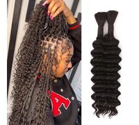 Boho Braids Human Hair Extensions 100g 2 Bundles No Weft Braiding(30#,22 Inch(50g/Bundle x2))