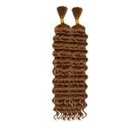 Boho Braids Human Hair|Human Braiding Hair for Boho Braids 18 Inch Wavy Curly Braiding 160g Elastic Synthetic Fiber Curly Crochet, Style 2