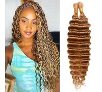 Boho Brand Human Hair Extensions Deep Wave 16 Inch Bundles for Braiding
