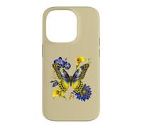 Boho Butterfly Orchid Calla Floral Leopard Print Art Case for iPhone 14 Pro