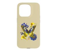 Boho Butterfly Orchid Calla Floral Leopard Print Art Case for iPhone 15 Pro