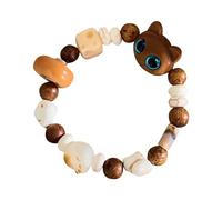 Boho Cat Bracelet | Bohemian Elastic Bracelet, Vintage Fade-Resistant Kitten Design, Great for Girls and Sisters