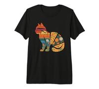 Boho cat Plants Tshirt Women Girl Men Flowers Kitty Cats Premium T-Shirt