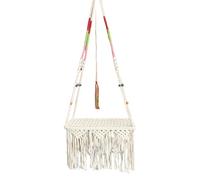 Boho Cat Swing Bed - Hanging Hammock, Hand Woven Cotton Chair | Indoor Wall Mounted Bed for Kittens, Small Cats, Comfortable and Relaxing, Bohemian Compag Pet Furniture