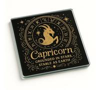 Boho Celestial Acrylic Coaster Gift - Zodiac Design with Metallic Accents Home Decor Accessory