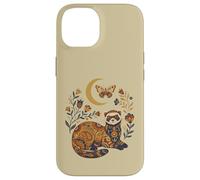 Boho Celestial Ferret Moon Floral Case for iPhone 14