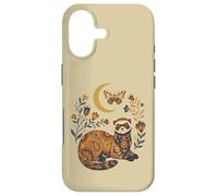 Boho Celestial Ferret Moon Floral Case for iPhone 17