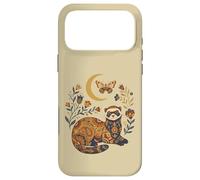 Boho Celestial Ferret Moon Floral Case for iPhone 17 Pro Max