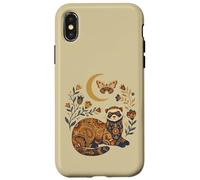 Boho Celestial Ferret Moon Floral Case for iPhone X/XS