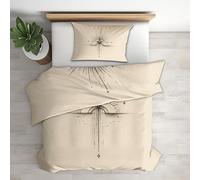Boho Celestial King Size Bedding Sets 3 Piece, Bedroom Decor Duvet Cover and 2 Pillowcases, Astrology Star Quilt Cover with Zip, Ultra Soft Microfibre YH-V44