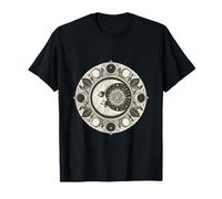 Boho Celestial Moon Phases Spiritual Astrology Design T-Shirt