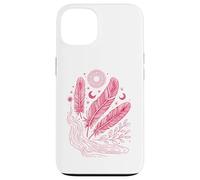 Boho Chic Celestial Feather Moon Sun Mystic Lover Case for iPhone 13