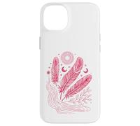 Boho Chic Celestial Feather Moon Sun Mystic Lover Case for iPhone 14 Plus