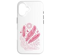 Boho Chic Celestial Feather Moon Sun Mystic Lover Case for iPhone 16