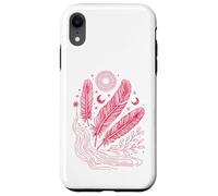 Boho Chic Celestial Feather Moon Sun Mystic Lover Case for iPhone XR